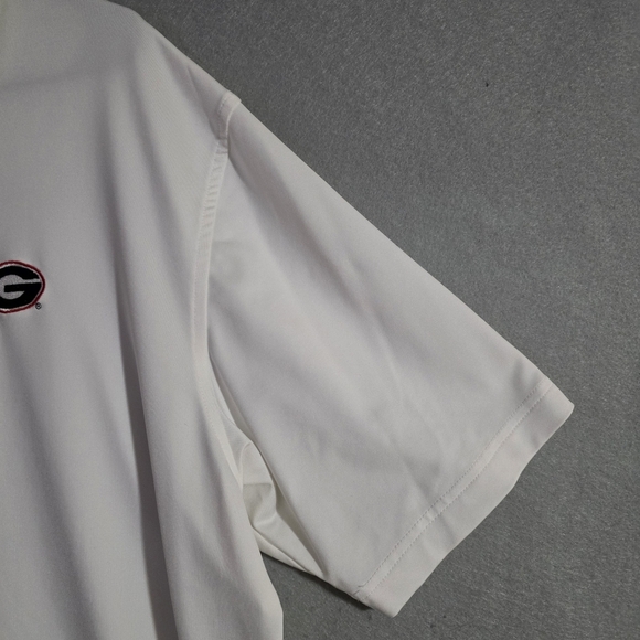 Peter Millar White Georgia Bulldogs Summer Comfort Performance Polo Size Large - Picture 6 of 10